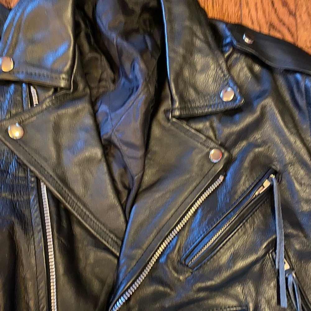 Vintage Leather biker moto jacket FABULOUS